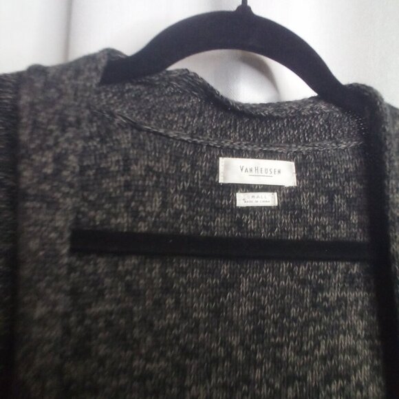 Van Heusen Cardigan Sweater S Women Open Front Short Sleeve Gray - Picture 8 of 16